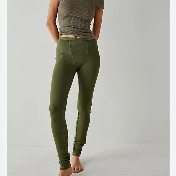 PINK Intimately Free People Sloane Thermal Leggings - Picture 1 of 3